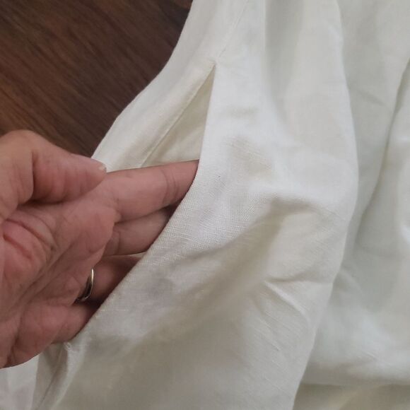 NWT Tommy Bahama White Linen Chic Feminine Off-Shoulder Lined Sun Dress Size S - Picture 4 of 6